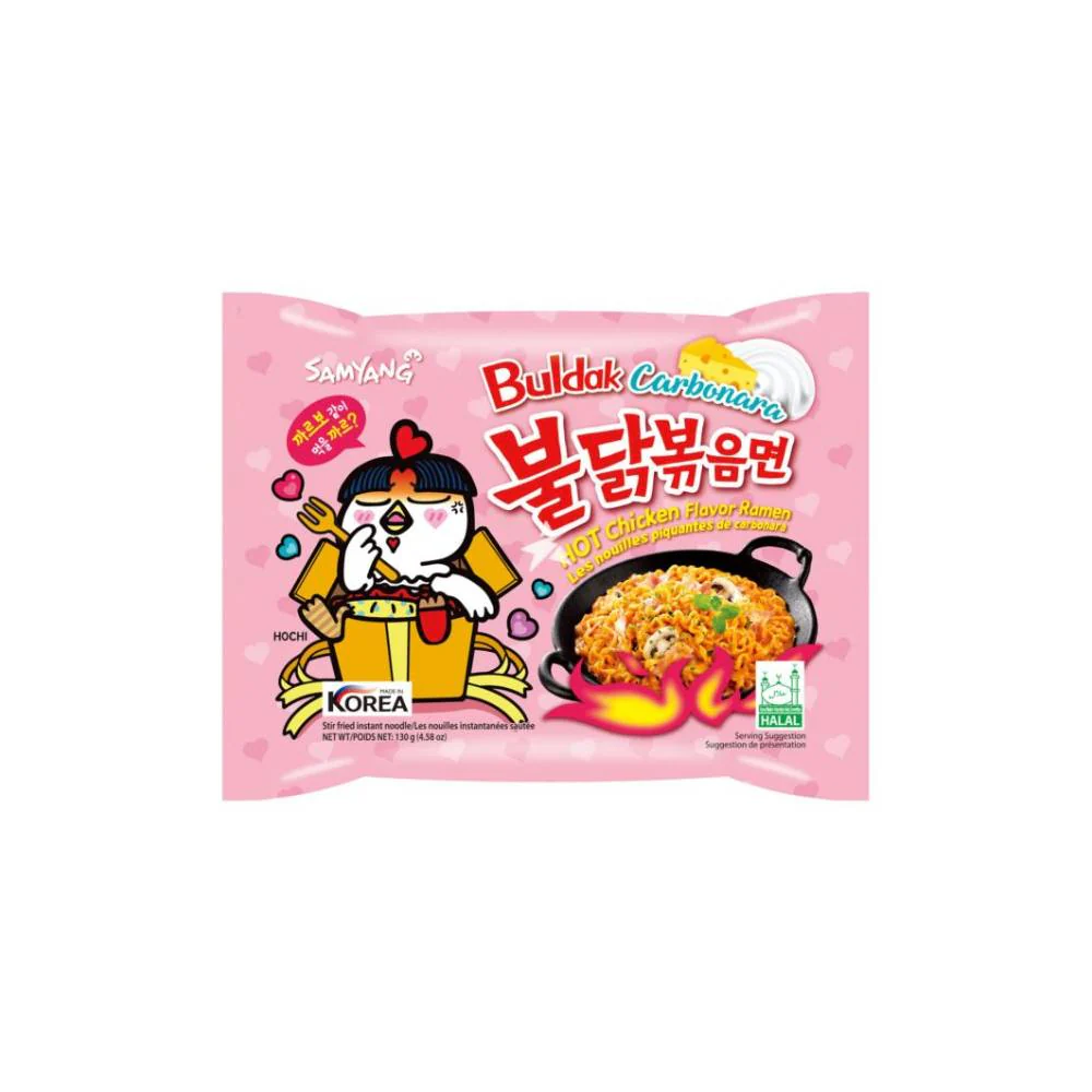 Buldak Carbonara Flv Noodles Pink 130gm
