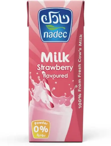 [6281057007608] Nadec UHT Milk Strawberry 185 ml