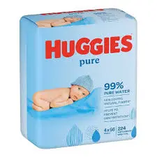 [5029053550121] Huggies Pure 4x56 Packs - 221697