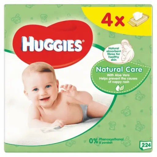 [5029053550183] Huggies Natural Care 4x56 Packs - 221698