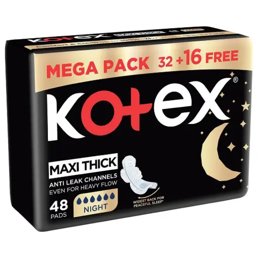 [6084014450048] Kotex Maxi 3D Night 48 pcs - 218485