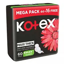 [6084014450031] Kotex Maxi 3D Super 60 pcs - 218486