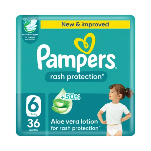 [21120420] Pamper Diapers 36 pc 13+kg Size 6