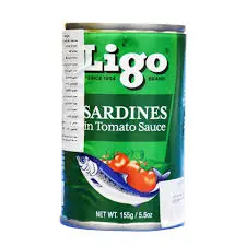 [072810293583] Ligo Sardines Tomato Sauce 155gm