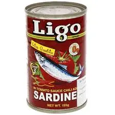 [072810293606] Ligo Sardines Tomato Sauce Chilli 155gm